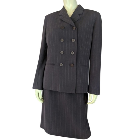 Kasper Skirts Kasper Blazer Suit P Pinstripe Doublebreasted Poshmark